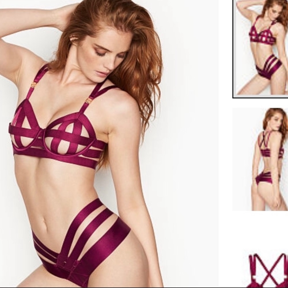 NWOT strappy bandage bra and panty set